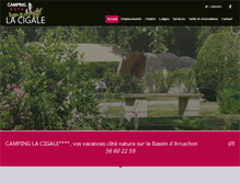 Tablet Screenshot of camping-lacigale-ares.com